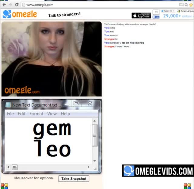 Goth Blonde Omegle Big Tits