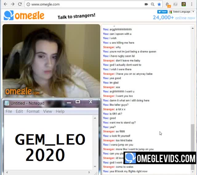 Omegle porn milf rubs one out